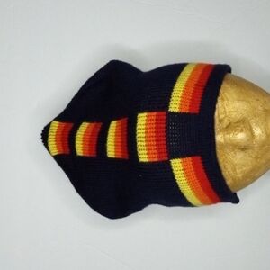 Vintage Wigwam Ski Capl 100%Pure Virgin Wool, Navy  with stripes, Pre-owned